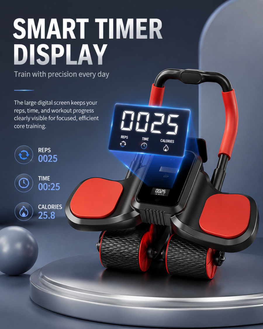 new 4 wheel automatic rebound ab wheel—home ab trainer for men and women