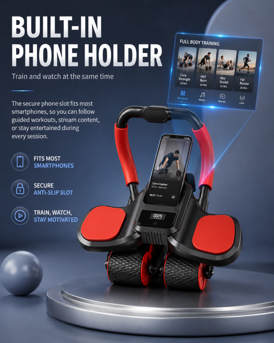 new 4 wheel automatic rebound ab wheel—home ab trainer for men and women