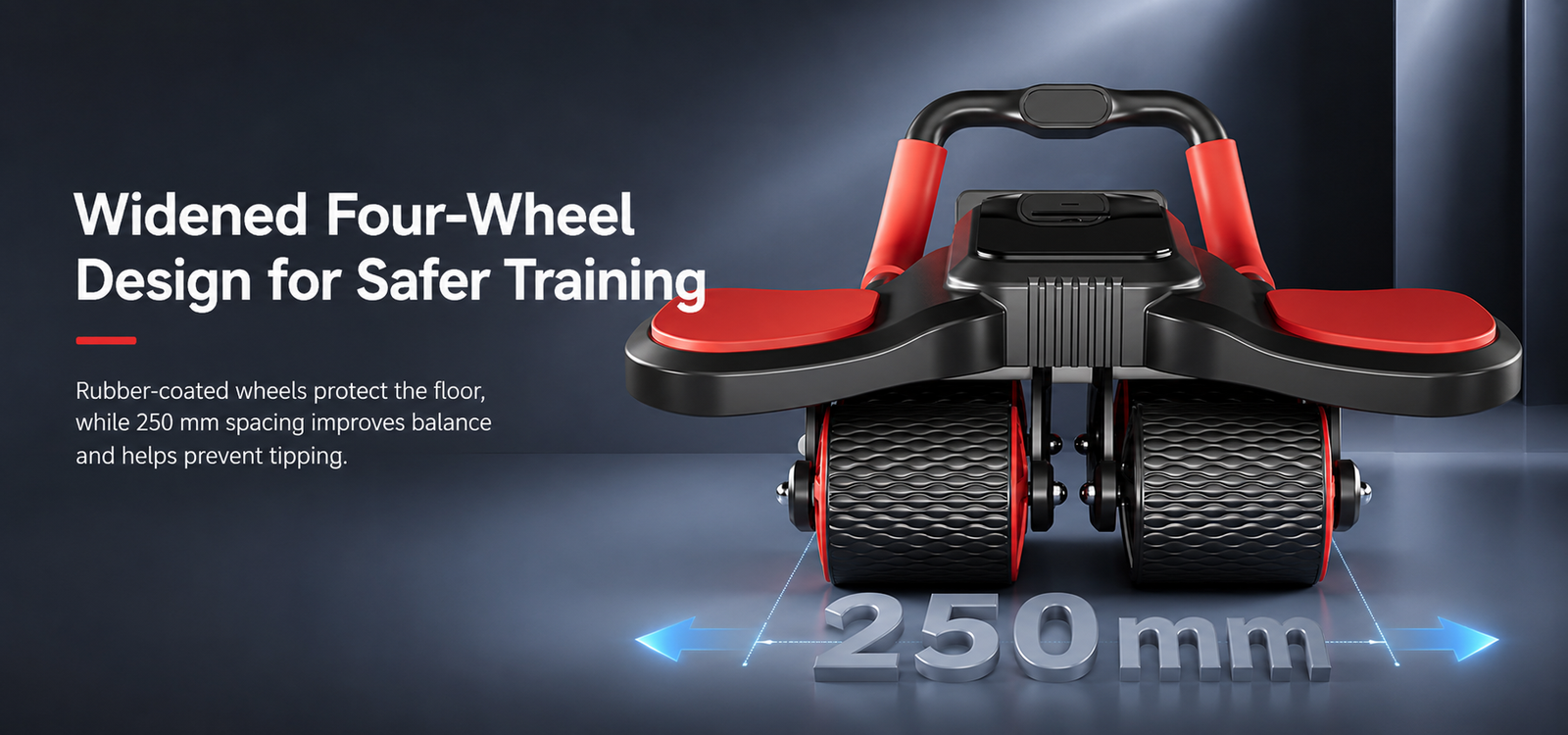 new 4 wheel automatic rebound ab wheel—home ab trainer for men and women