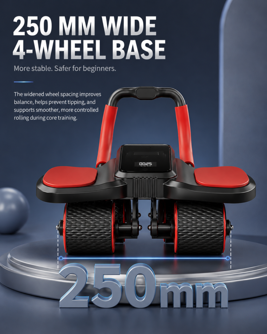 new 4 wheel automatic rebound ab wheel—home ab trainer for men and women