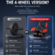 new 4 wheel automatic rebound ab wheel—home ab trainer for men and women