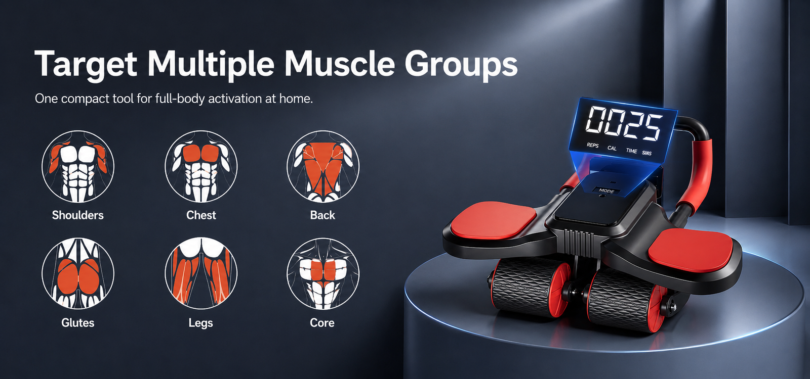 new 4 wheel automatic rebound ab wheel—home ab trainer for men and women