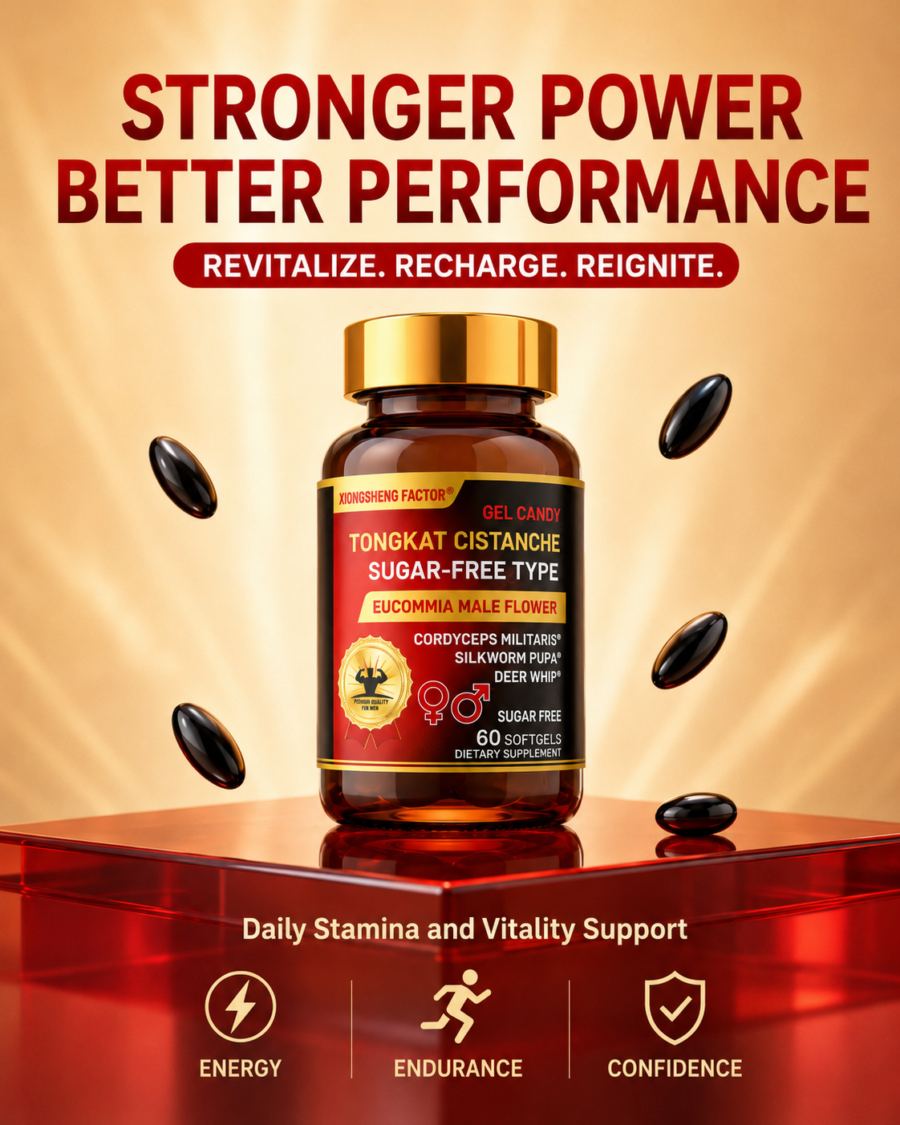 men's deer penis gel candies, sugar free softgels with male flower eucommia, men's nutritional supplements