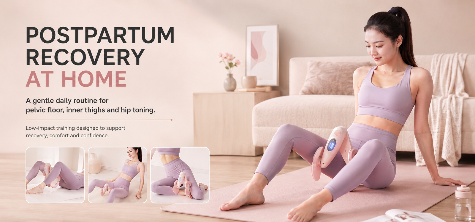 multifunctional home pelvic floor muscle trainer for women: postpartum recovery and leg sculpting trainer
