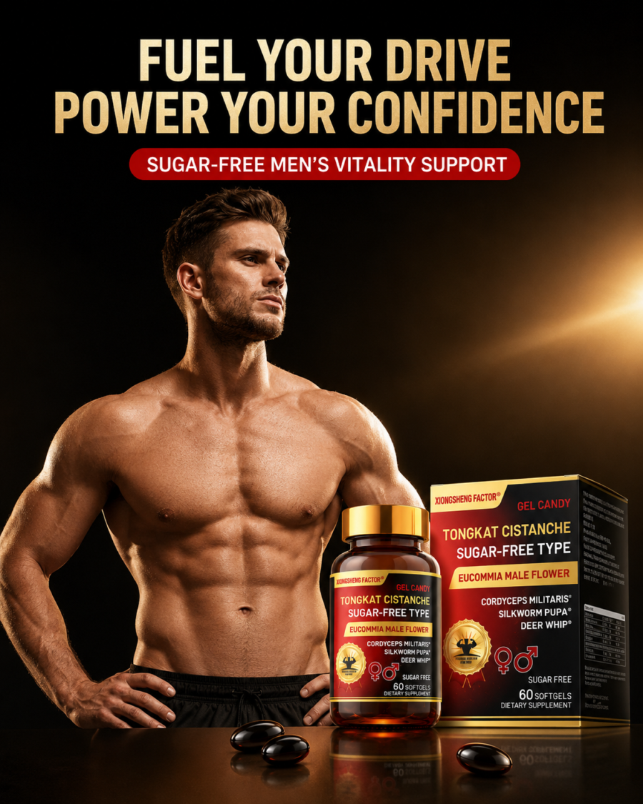 men's deer penis gel candies, sugar free softgels with male flower eucommia, men's nutritional supplements