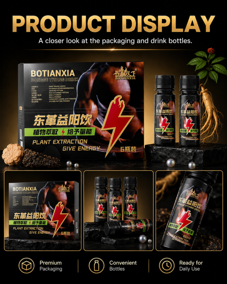 men's ginseng, polygonatum, and oyster peptide oral solution—nutritional tonic drink for adults—sea cucumber formula